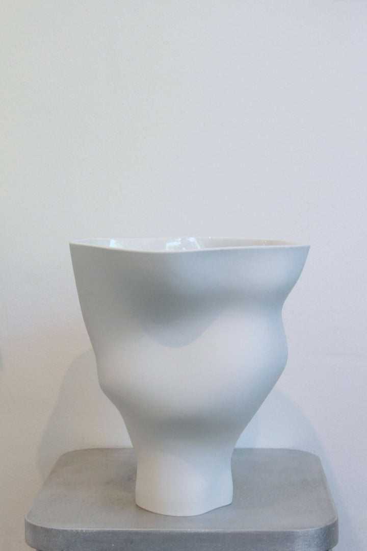 Memories of a Glacier Vase N°5 - Matt White by Yael Anders at White Label Project