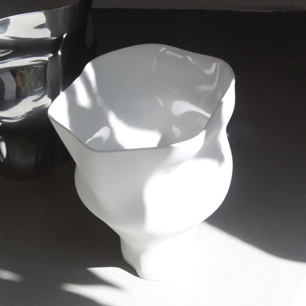 Memories of a Glacier Vase N°5 - Matt White by Yael Anders at White Label Project