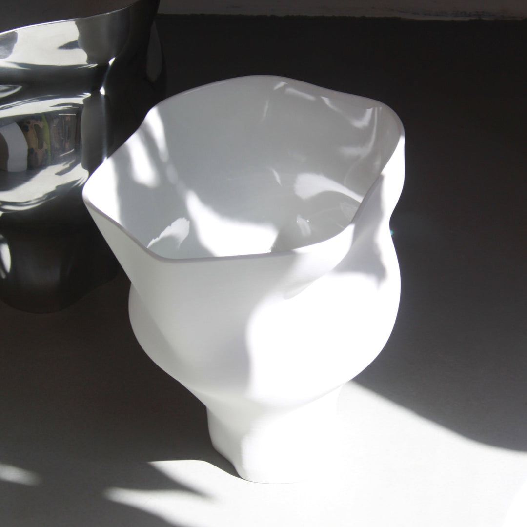 Memories of a Glacier Vase N°5 - Matt White by Yael Anders at White Label Project