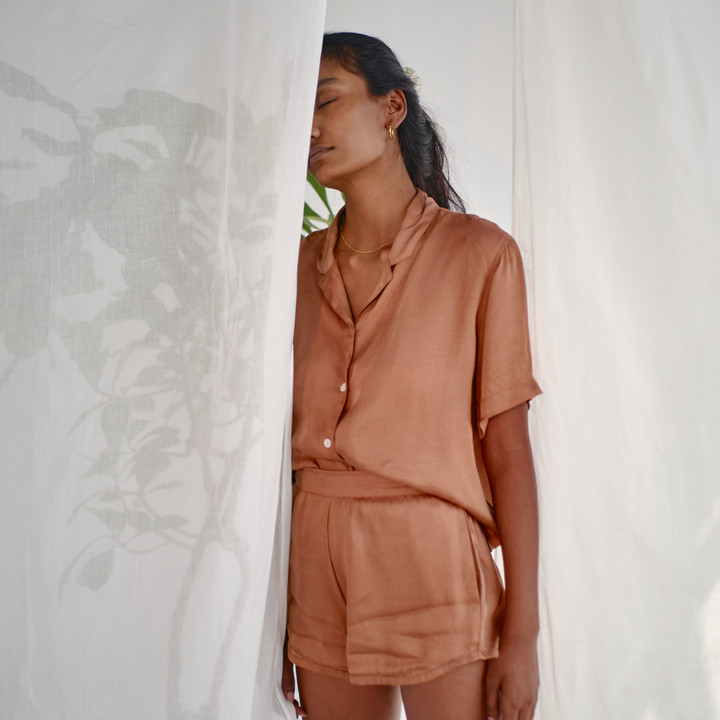 Loungewear Coral — Short Sleeved Shirt