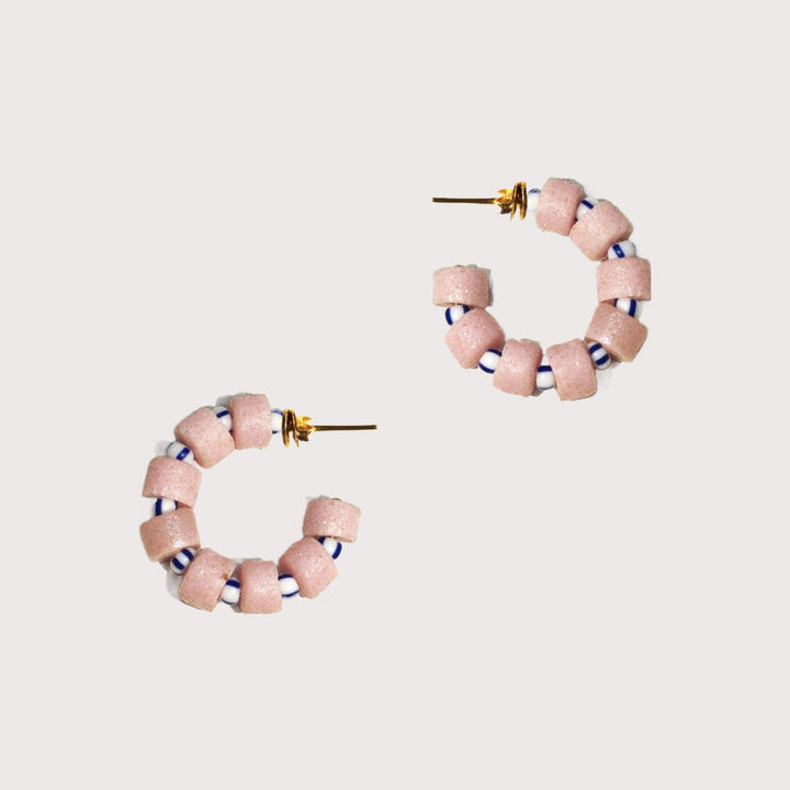 Ada Mini Hoops — Rosé by Aketekete at White Label Project