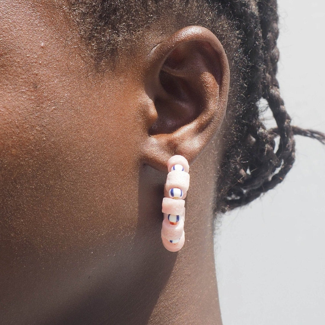 Ada Mini Hoops — Rosé by Aketekete at White Label Project