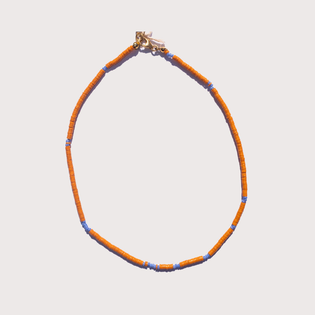 Yina Necklace — Orange Blue Maame by Aketekete at White Label Project