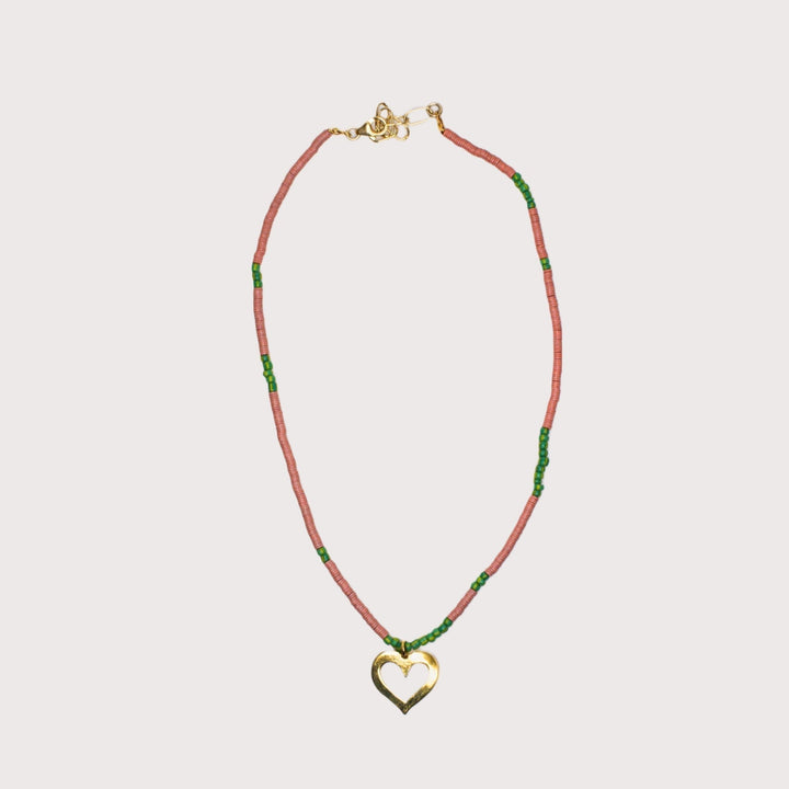 Yina Necklace — Pink Green Yellow Nyame Dua by Aketekete at White Label Project