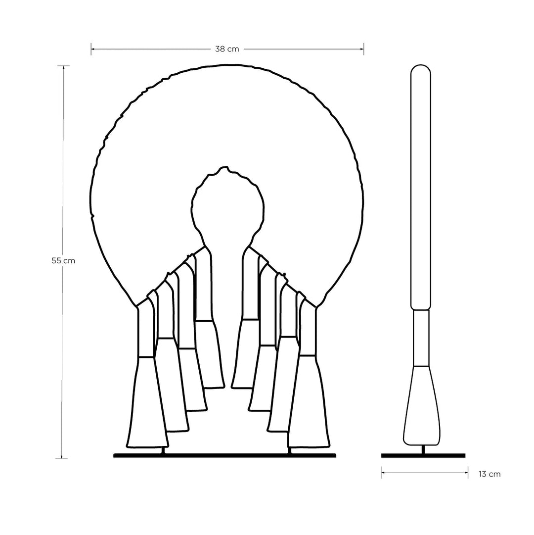 Apocalipsis Table Stand - Black/White by Caralarga at White Label Project