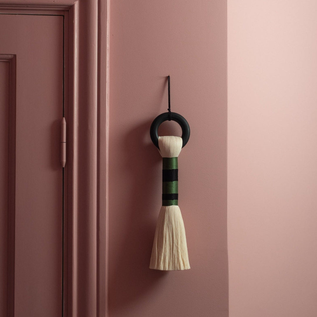 Black Natural Tassel Hanger by Caralarga at White Label Project