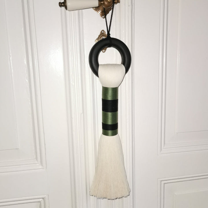 Black Natural Tassel Hanger by Caralarga at White Label Project