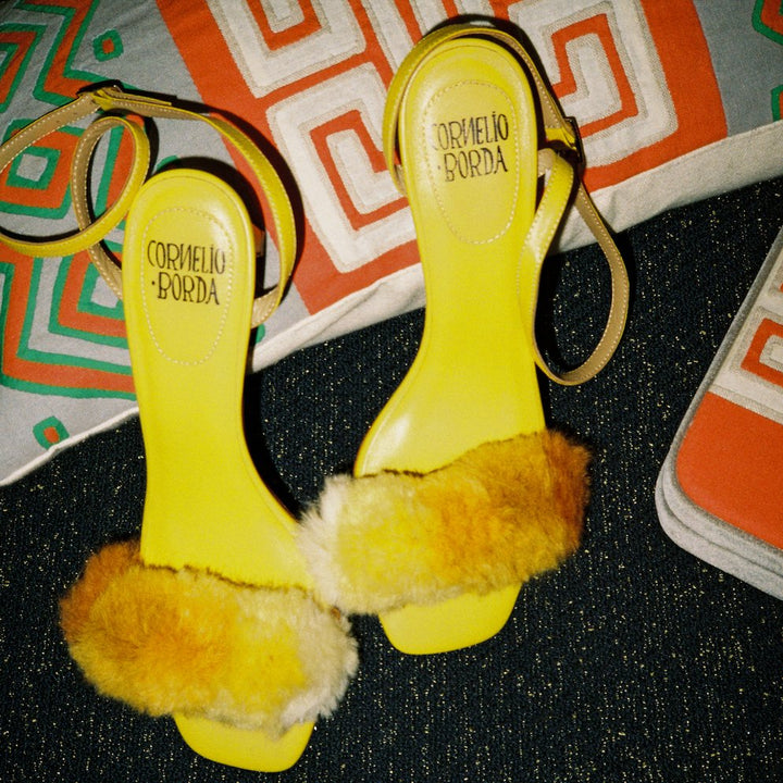 Alpaca Carpet Pumps — Yellow by Cornelio Borda at White Label Project