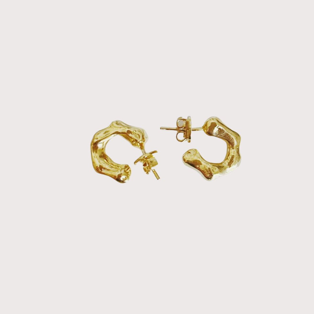 Cx Hoop Earrings — Gold by Curadox at White Label Project