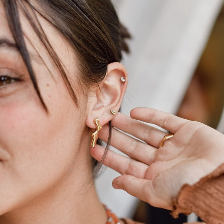 Lluvia Earrings — Gold by Curadox at White Label Project