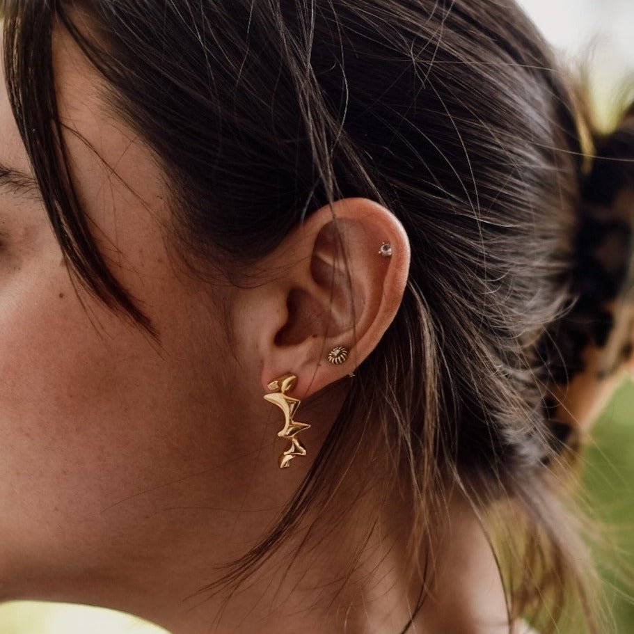 Rayo Earrings — Gold by Curadox at White Label Project