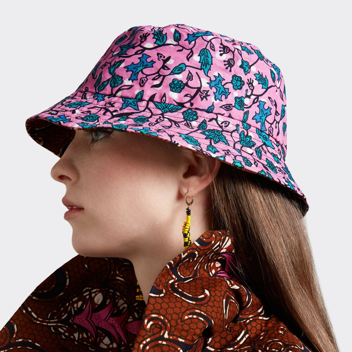 Reversible Bucket Hat Wild Turmeric by Endelea at White Label Project