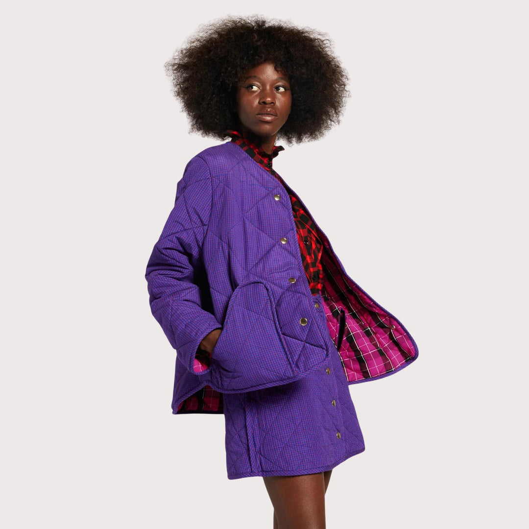 Reversible Quilted Jacket Maasai by Endelea at White Label Project