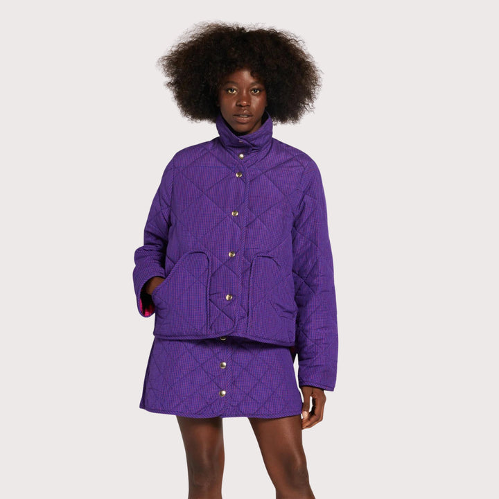 Reversible Quilted Jacket Maasai by Endelea at White Label Project