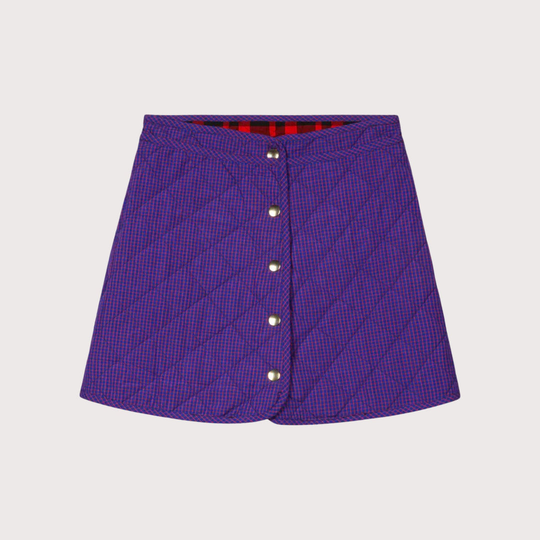 Reversible Quilted Mini Skirt Maasai by Endelea at White Label Project