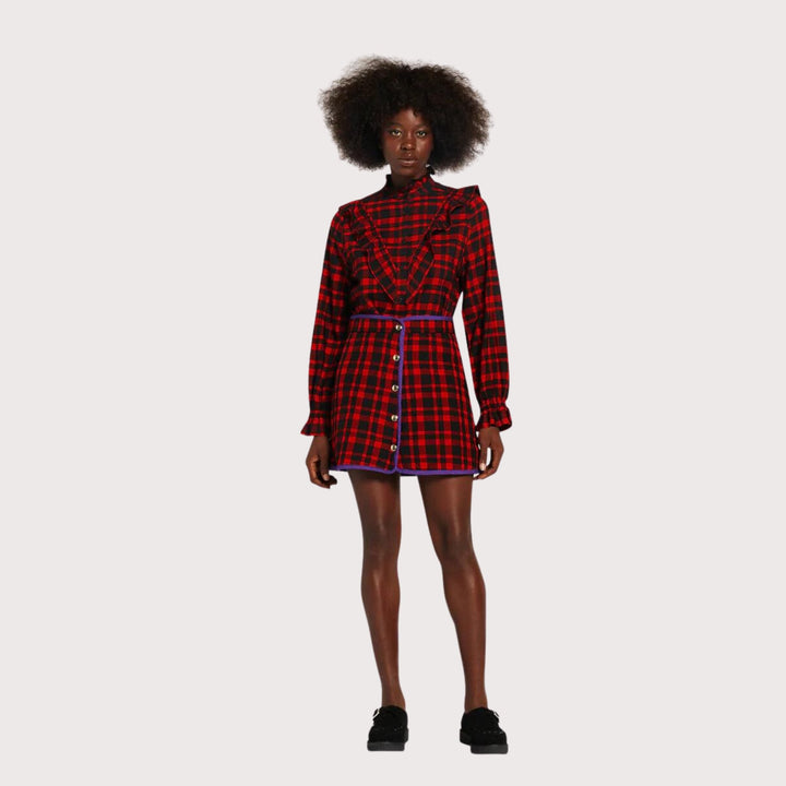 Reversible Quilted Mini Skirt Maasai by Endelea at White Label Project