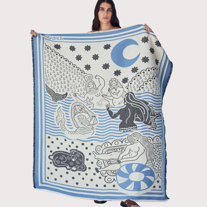 Mermaids Picnic Blanket/Throw by Gunia Project at White Label Project