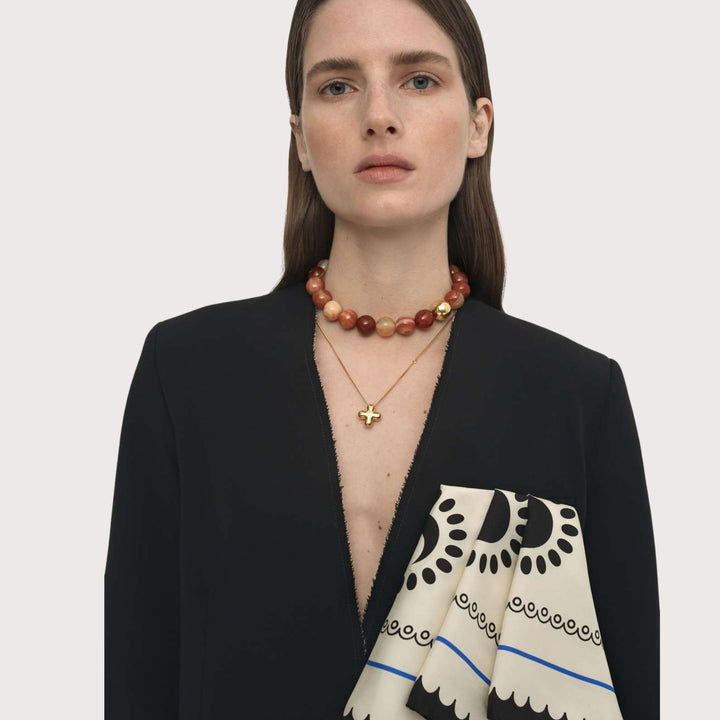Silk Scarf Black & White I by Gunia Project at White Label Project