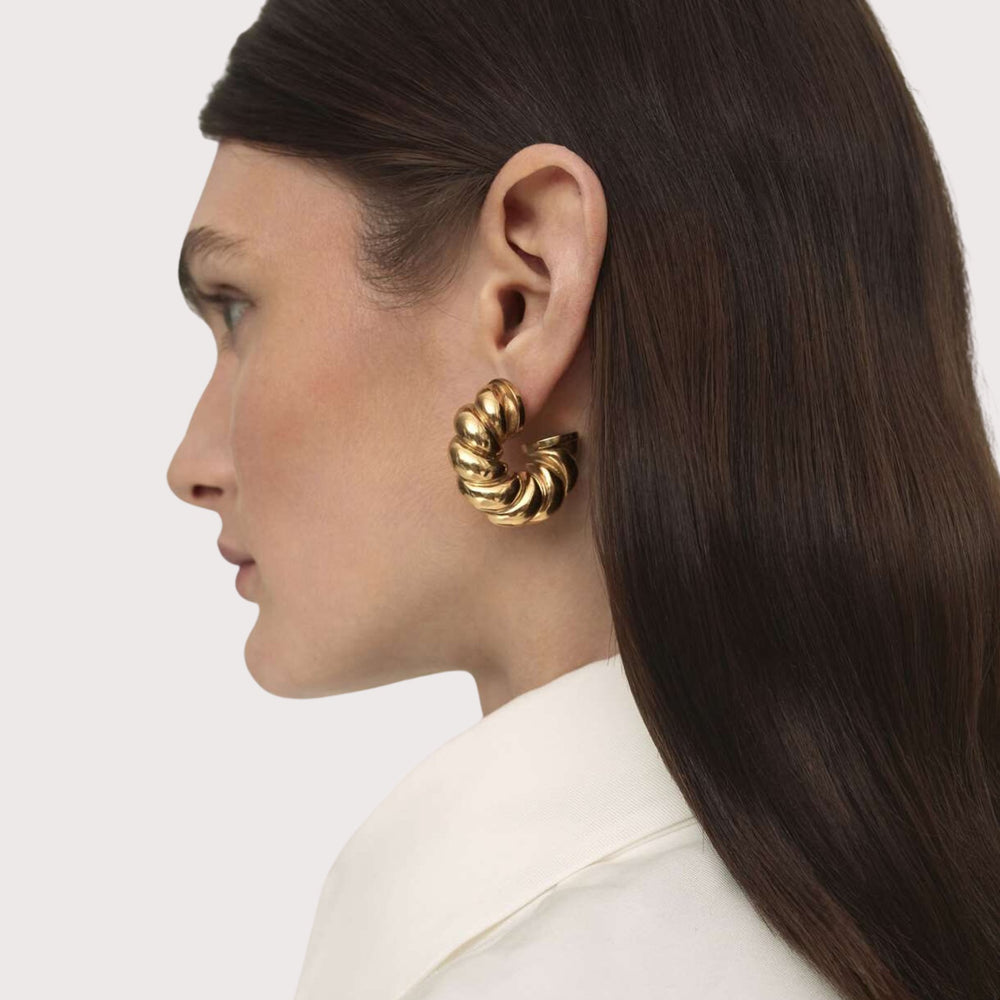 Twisted Hoop Earrings by Gunia Project at White Label Project