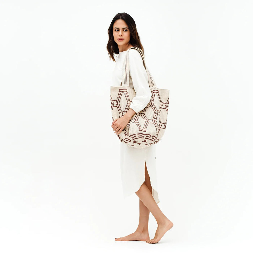 Wayuu Waridi Bag — Maxi by Hilo Sagrado at White Label Project