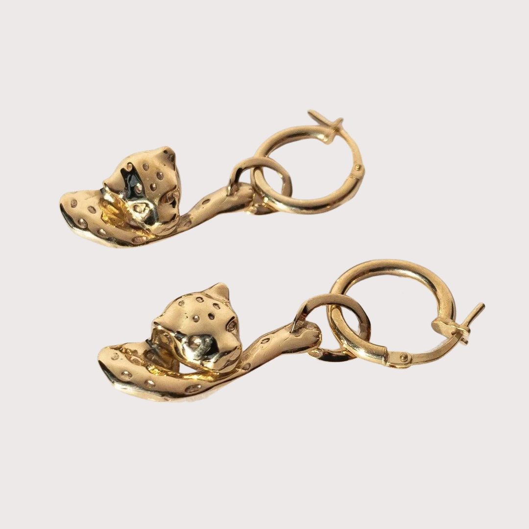 Leopard Hoop Earrings by Lorne at White Label Project