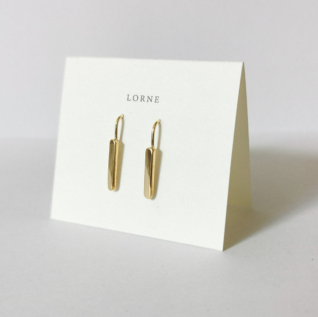 Mini Line Hook Earrings by Lorne at White Label Project