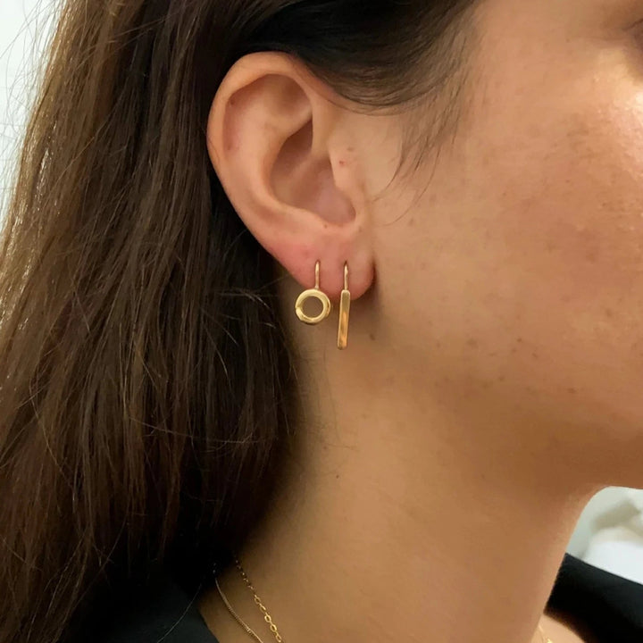 Mini Line Hook Earrings by Lorne at White Label Project