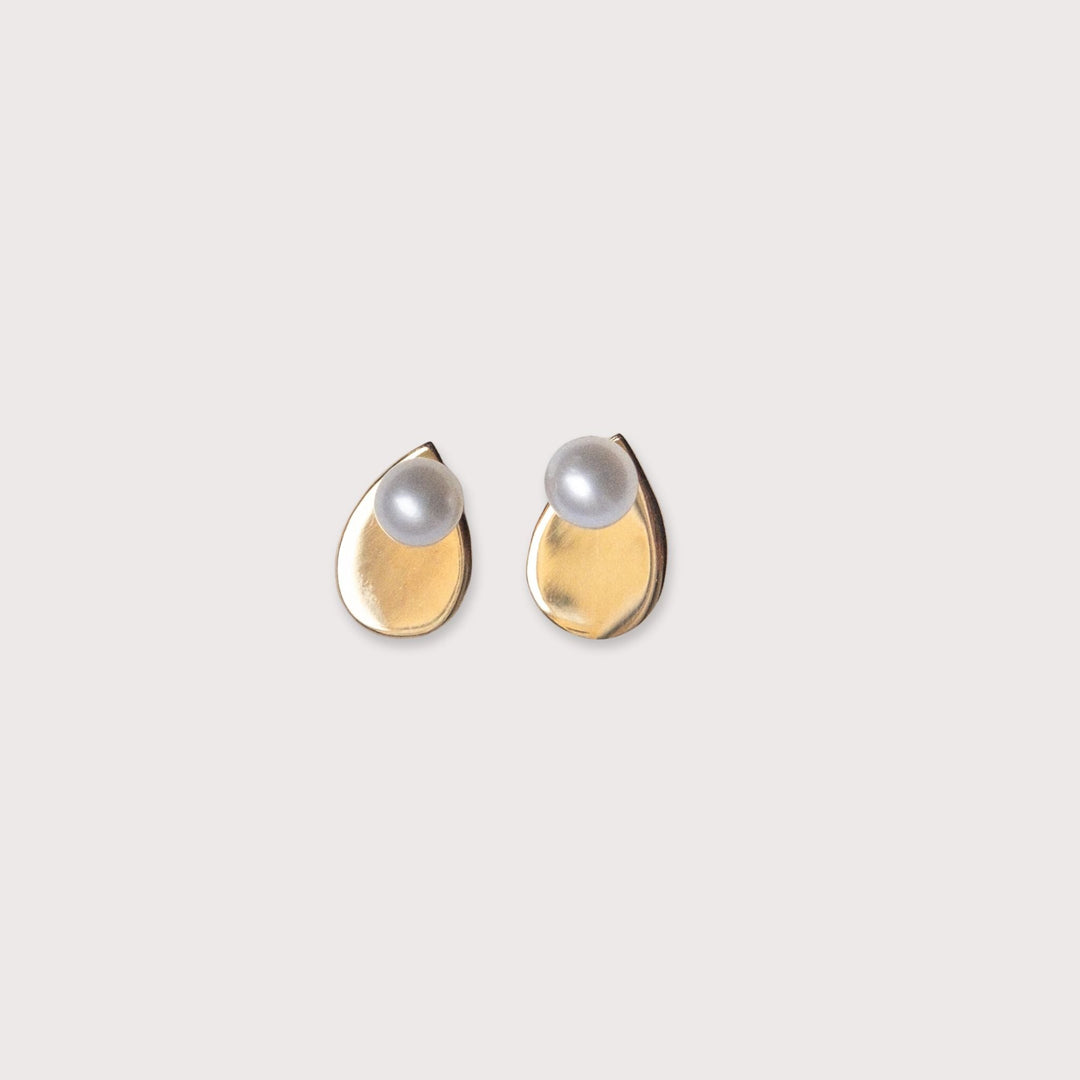 Pearl Drop Earrings — Gold by Lorne at White Label Project