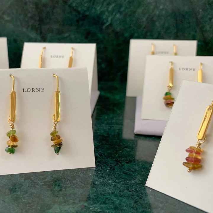 Tourmaline Earrings by Lorne at White Label Project