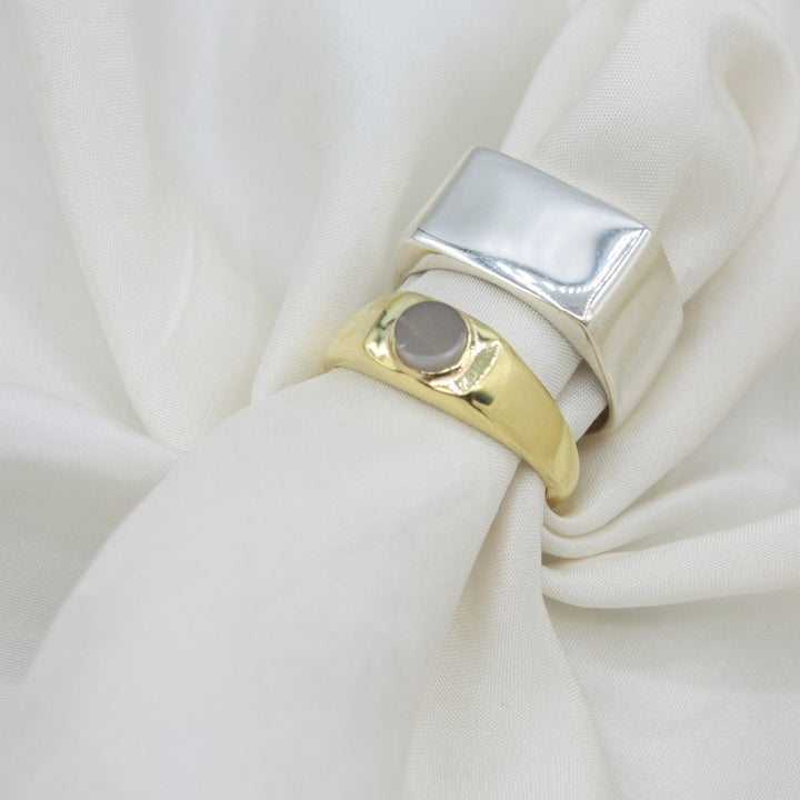 Wide Shank Cig Ring by Lorne at White Label Project