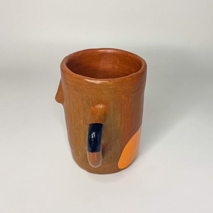 Señorcito Mug - orange/ black/ beige by M.A at White Label Project