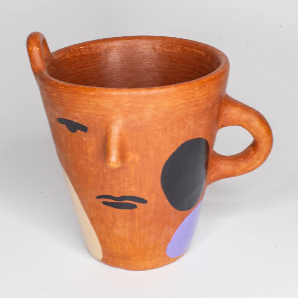 Señorcito Mug - purple/ black/ beige by M.A at White Label Project