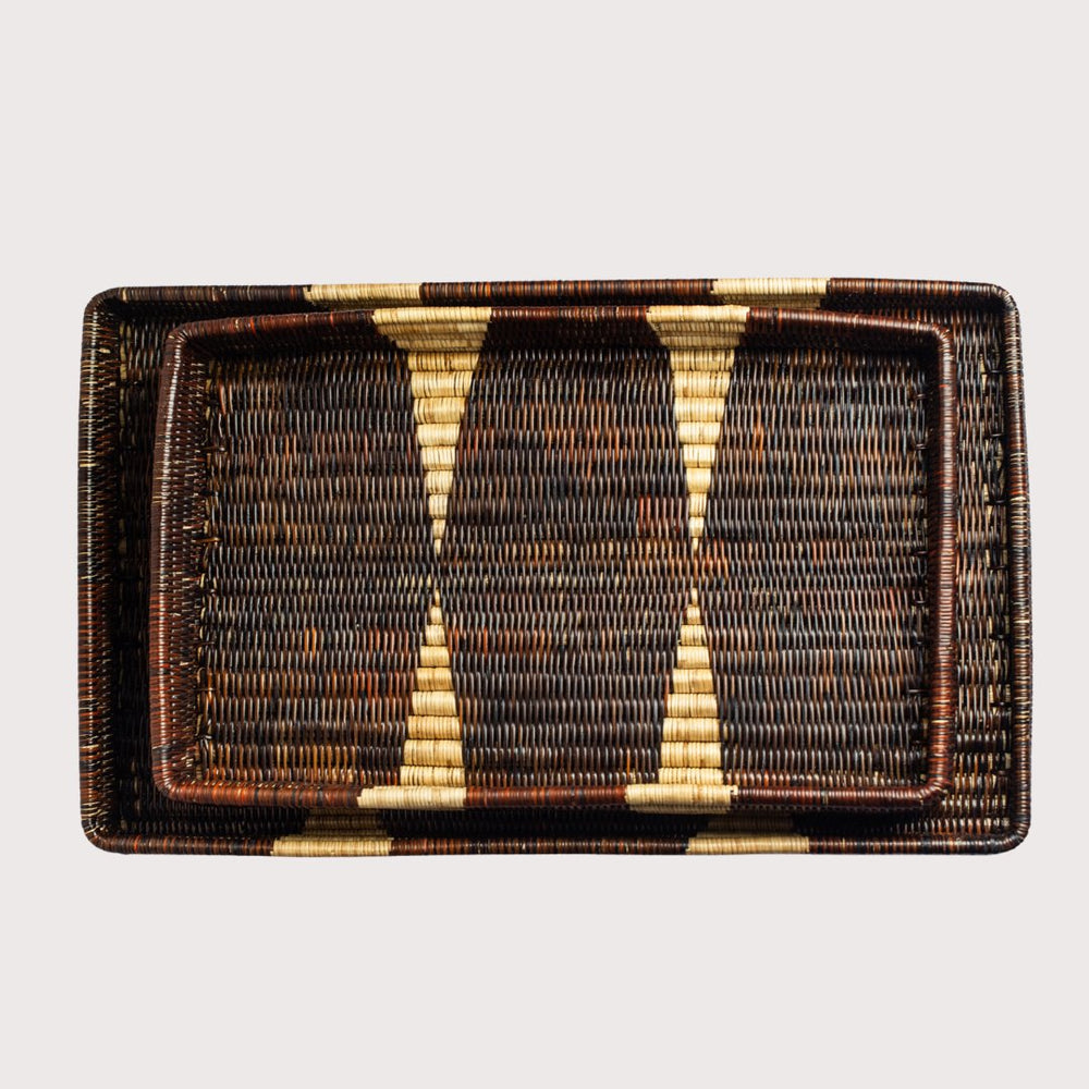 Ayata Tray - brown/natural - large by Manava at White Label Project