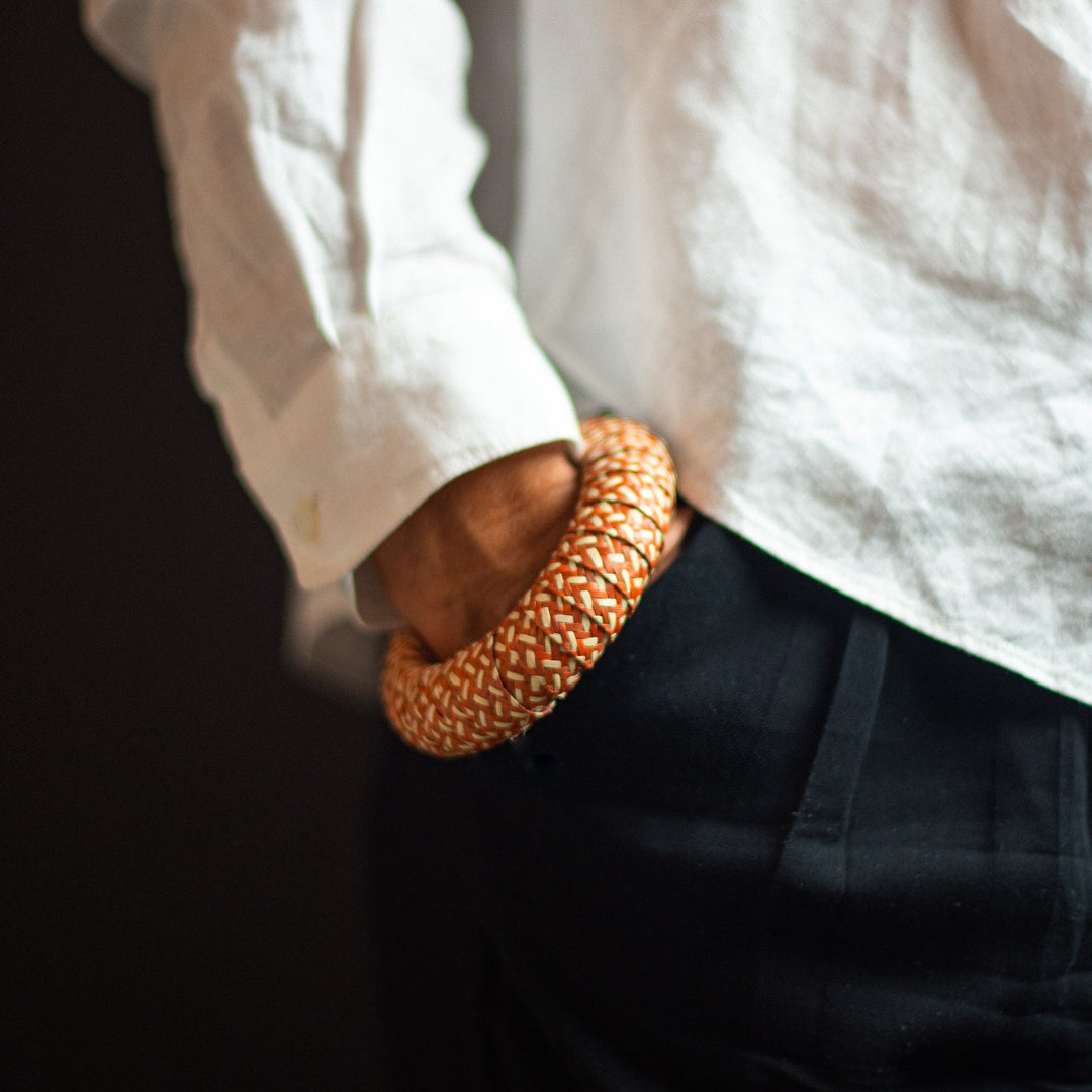 Caña Flecha Bangle — Light Brown by Mola Sasa at White Label Project