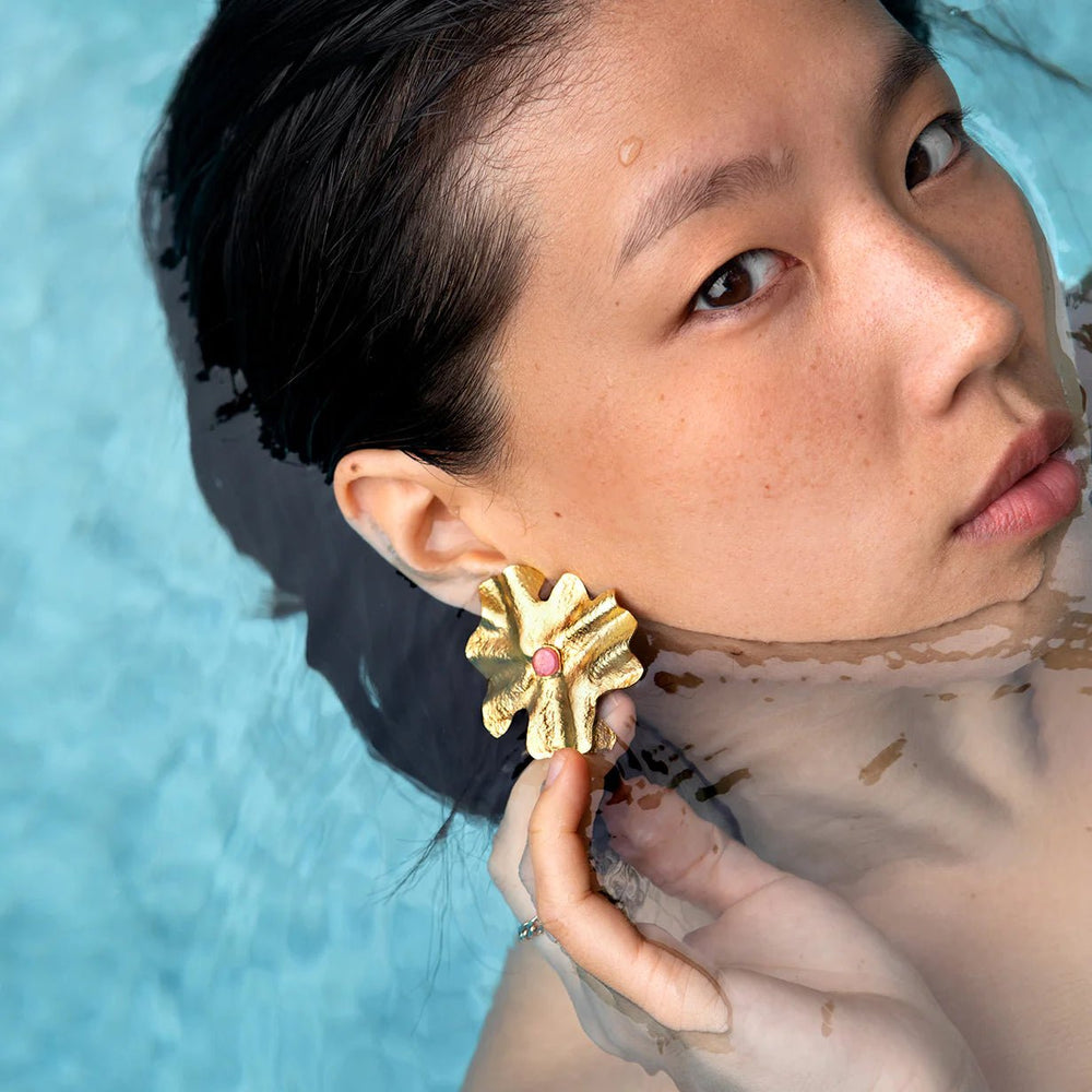 Coral Discosoma Earrings — Large by Mola Sasa at White Label Project