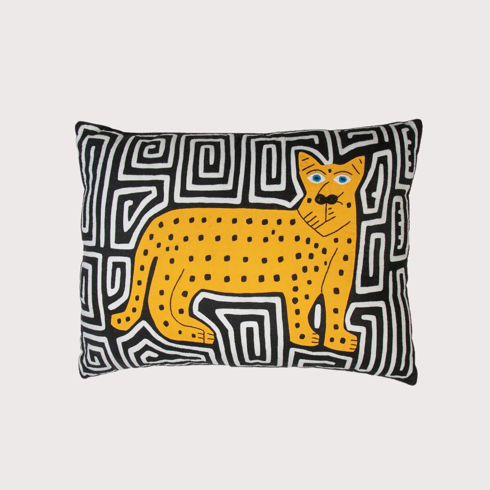 Kuna Cushion Jaguar by Mola Sasa at White Label Project