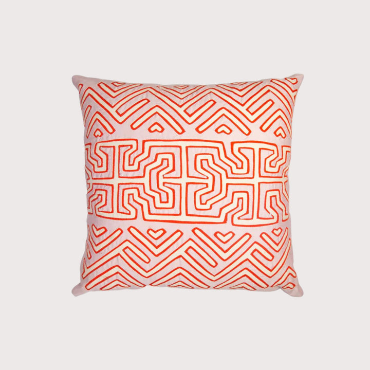 Kuna Cushion Orange by Mola Sasa at White Label Project