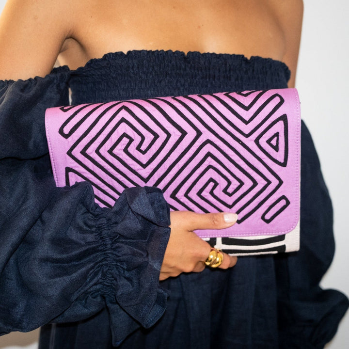Maisi Kuna Clutch by Mola Sasa at White Label Project