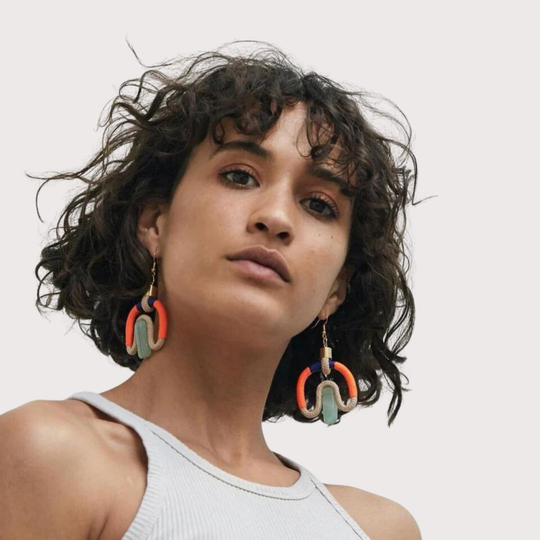 Aventurina Earrings — Orange by Pichulik at White Label Project