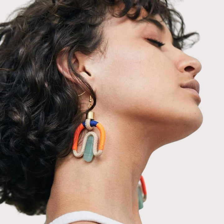 Aventurina Earrings — Orange by Pichulik at White Label Project