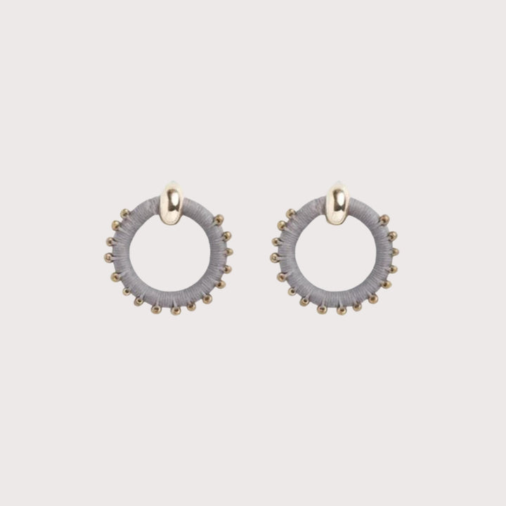 Beaded Full Circle Earrings by Pichulik at White Label Project