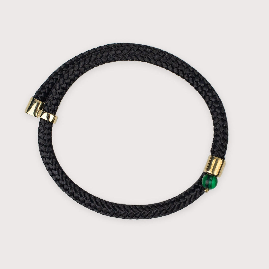Black Joy Bracelet — Green Stone by Pichulik at White Label Project