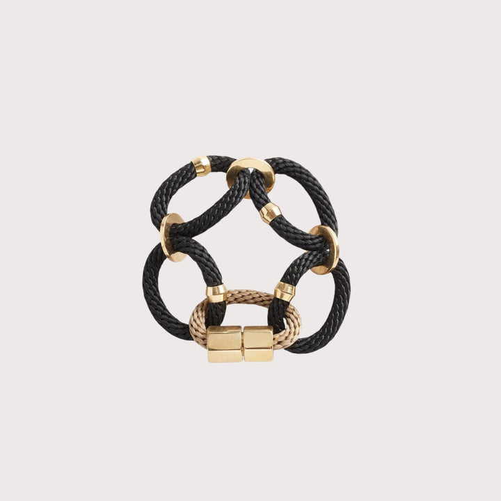 Circe bracelet Black/Beige by Pichulik at White Label Project
