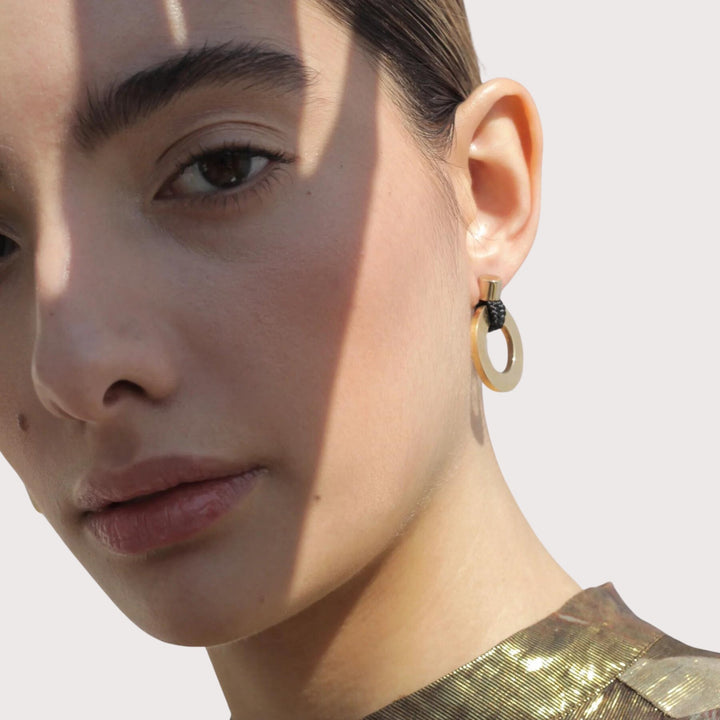 Noor Earrings — Black by Pichulik at White Label Project