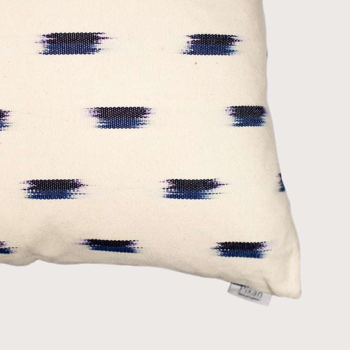 Ikat cushion - blue dots by Pixan at White Label Project