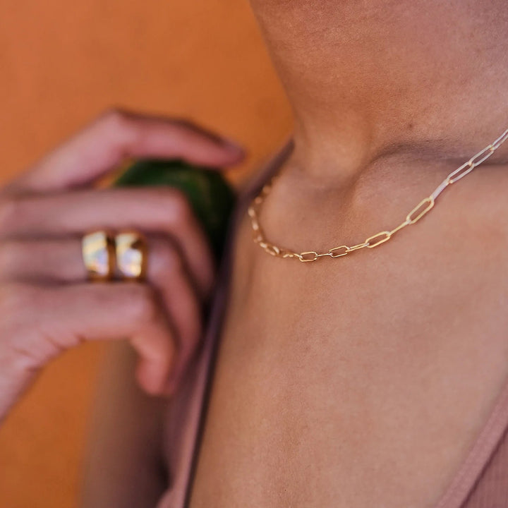 Mini Ellipse Link Necklace by Soko at White Label Project