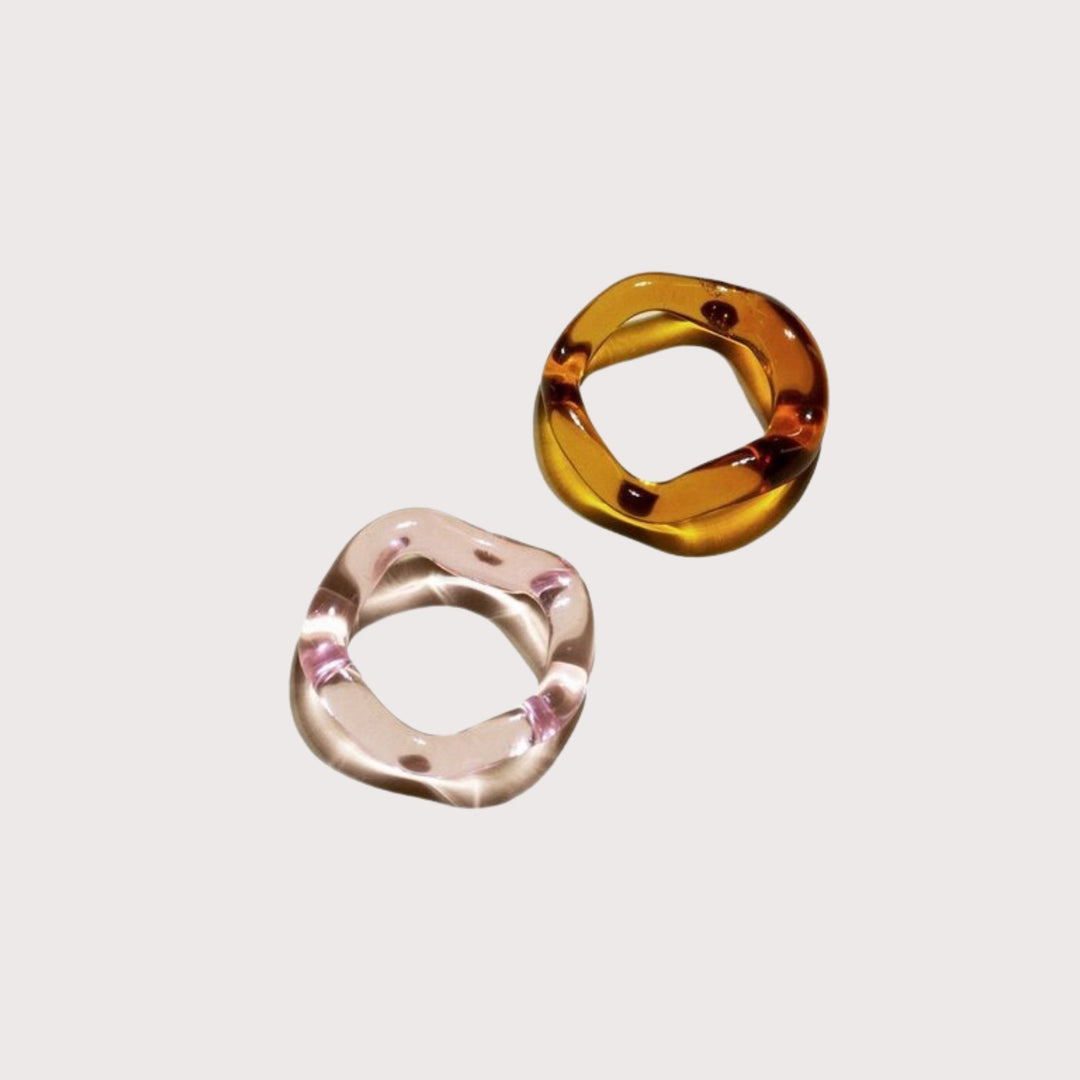 La Onda Rings — Amber / Pink by Studio Conchita at White Label Project