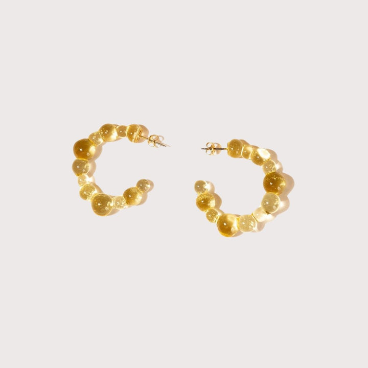Media Luna Earrings — Yellow by Studio Conchita at White Label Project