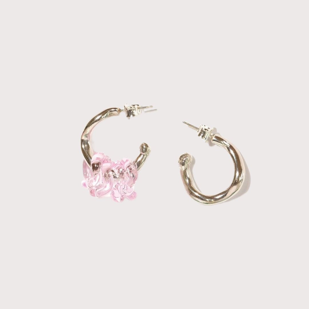 Onda Pink Earrings by Studio Conchita at White Label Project